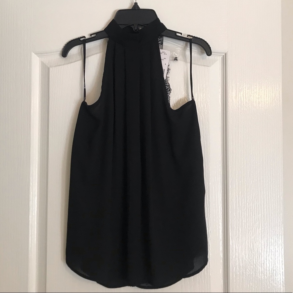 Forever 21 Dressy Black Racer Back Top With A Touch Of Lace.  Women’s Size Small